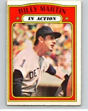 1972 O-Pee-Chee Baseball #34 Billy Martin IA  Detroit Tigers V66078