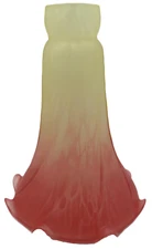 Tulip Lily Flower Glass Lamp Shade, Terra Cottage, Multi-Color 1.5" OD, 1.25" ID