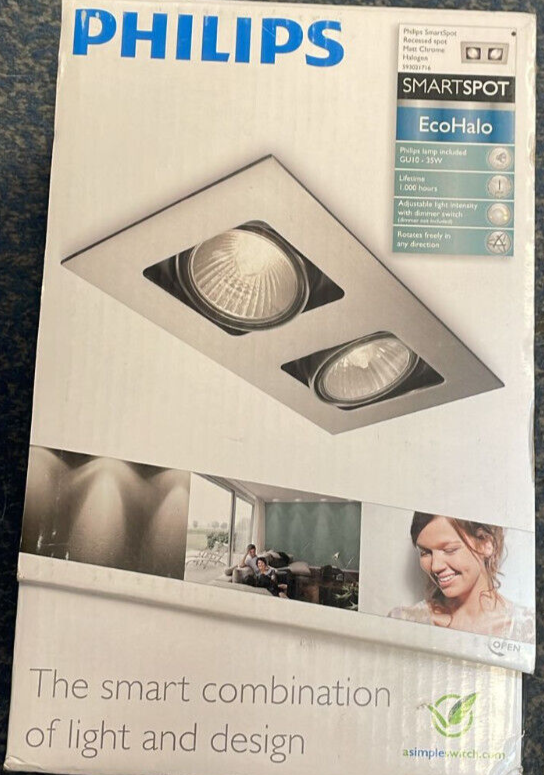 Philips SmartSpot Recessed Spot Matt Chrome Halogen GU10 35w