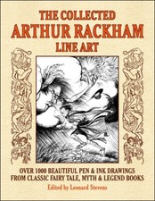 THE COLLECTED ARTHUR RACKHAM LINE ART -  Classic Book Pen & Ink Drawings!