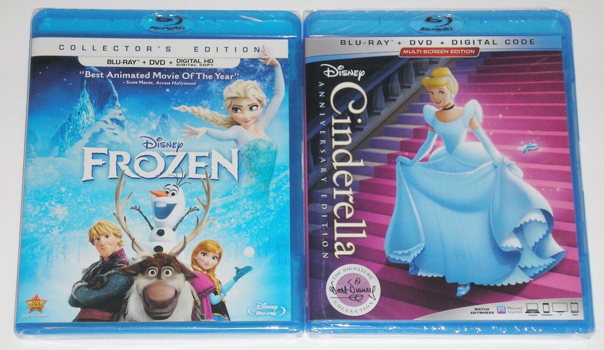 Disney  Blu-ray DVDセット Disney Blu-ray DVD Lot - Frozen (New) Cinderella (New) | eBay