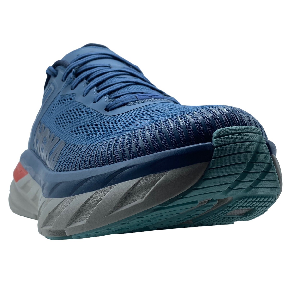 HOKA ONE ONE BONDI 7 MEN SZ12.5 RUNING SHOES REAL TEAL PRE 