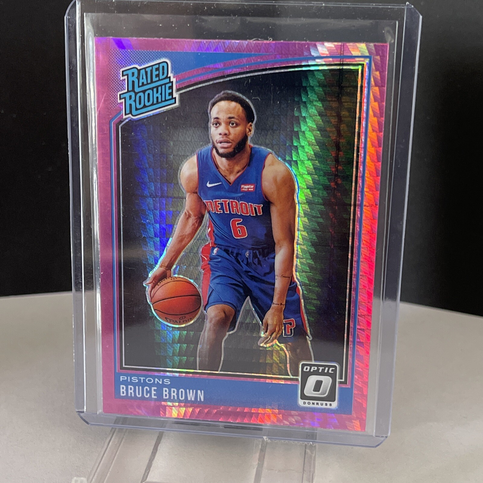 2018-19 Donruss Optic Hyper Pink #161 Bruce Brown Rated Rookie