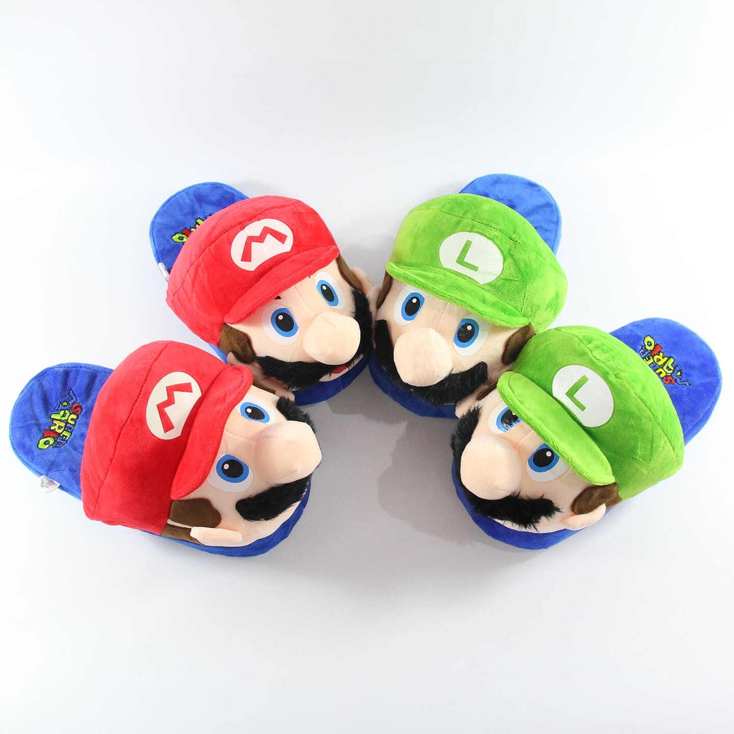 Super Mario Bros Pantofole Lotto 2 Paia Taglia Unica 27Cm Luigi Mario