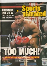 MIKE TYSON HEAVYWEIGHT CHAMPION PSA AUTHENTIC SIGNED 2/1/1988 SPORTS ILLUSTRATED