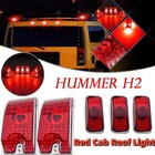 5-teiliges rotes Fahrerhaus-Dachlichter-Kit hinten Ersatz für 2003-2009 Hummer H2 und