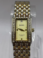 Benrus Vintage Women's Genuine Diamond Quartz Watch PIM137- New Battery