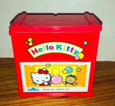 VINTAGE Sanrio Original Hello Kitty RED Drawer Trinket Jewelry Box Chest  Dresser - Main Image