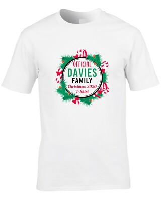 Davies Christmas Family Men's Women's Kids T-Shirt Custom Name Xmas Gift Idea