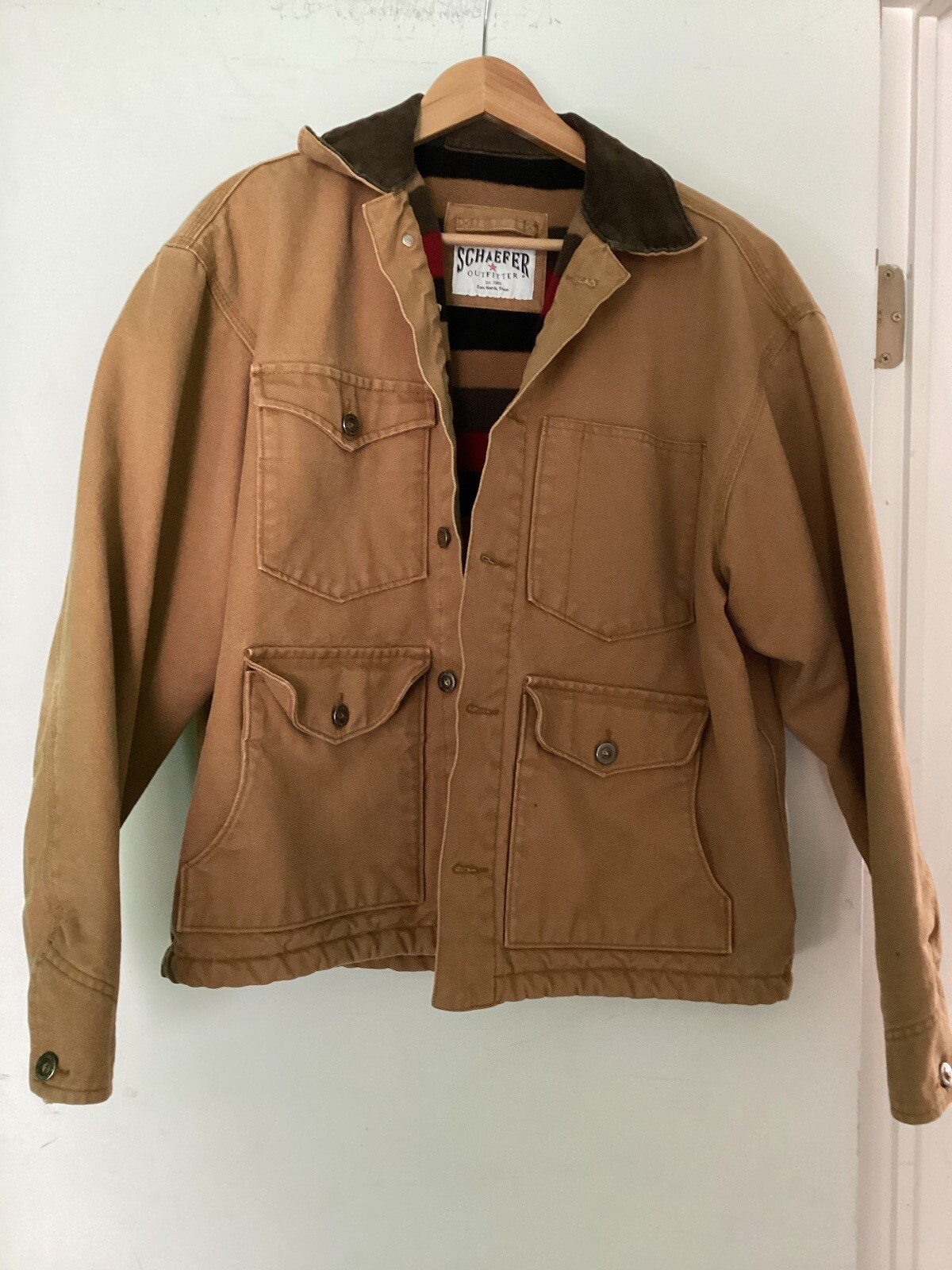 Men’s Schaefer Outfitter Blanket Lined Brush Jacket Large Montana eBay