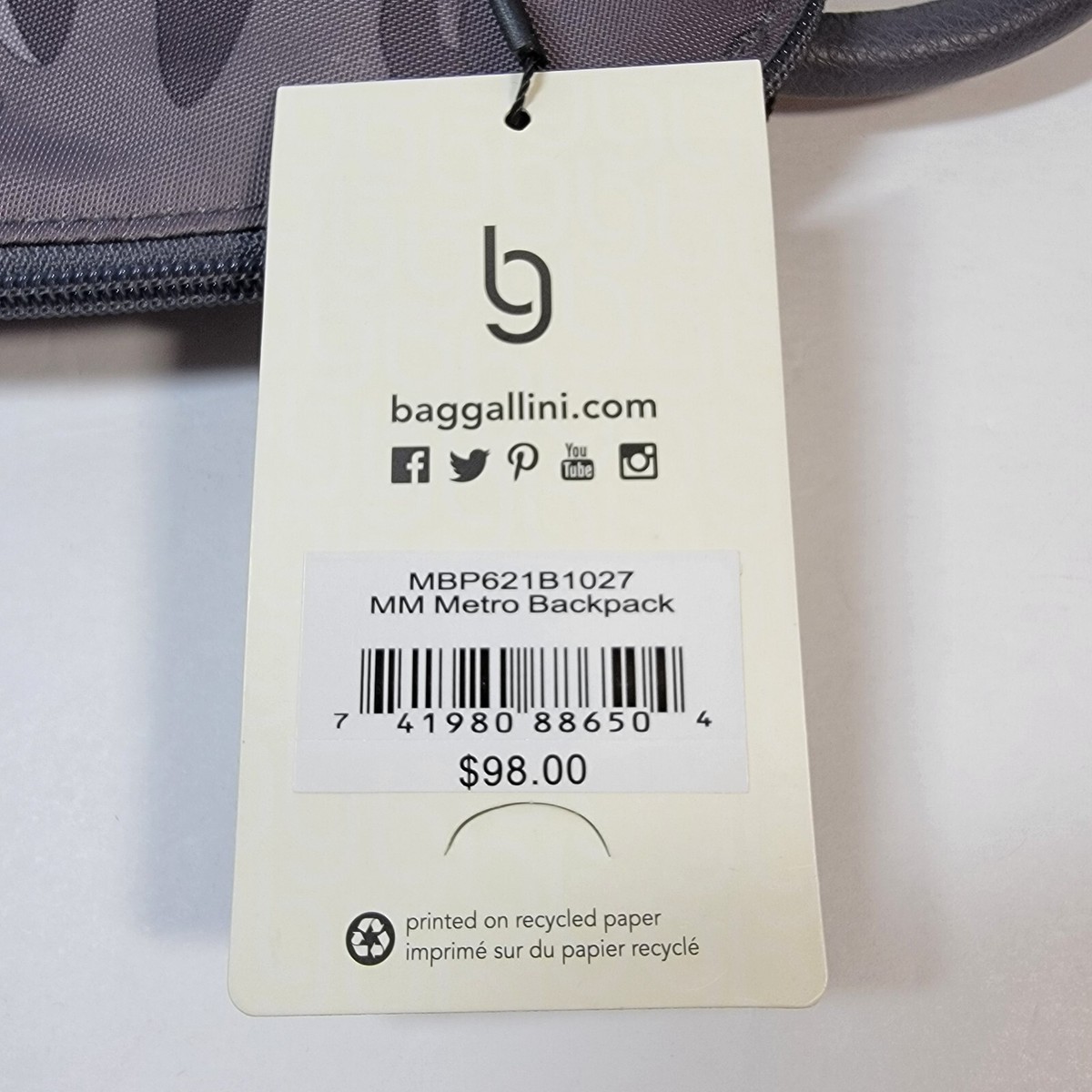 Baggallini MM Metro Backpack Dark Gray Camo Bag MBP621B1027 Baggallini MM Metro Backpack Dark Gray Camo Bag MBP621B1027  main image 2