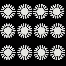  12 x Nail Art Tips Colour Pop Stick Display Fan Practice Starter Ring Wheel DIY