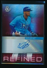 WANDER FRANCO AUTO 2020 Bowman Platinum Autograph Refined Red Parallel #/10 RC