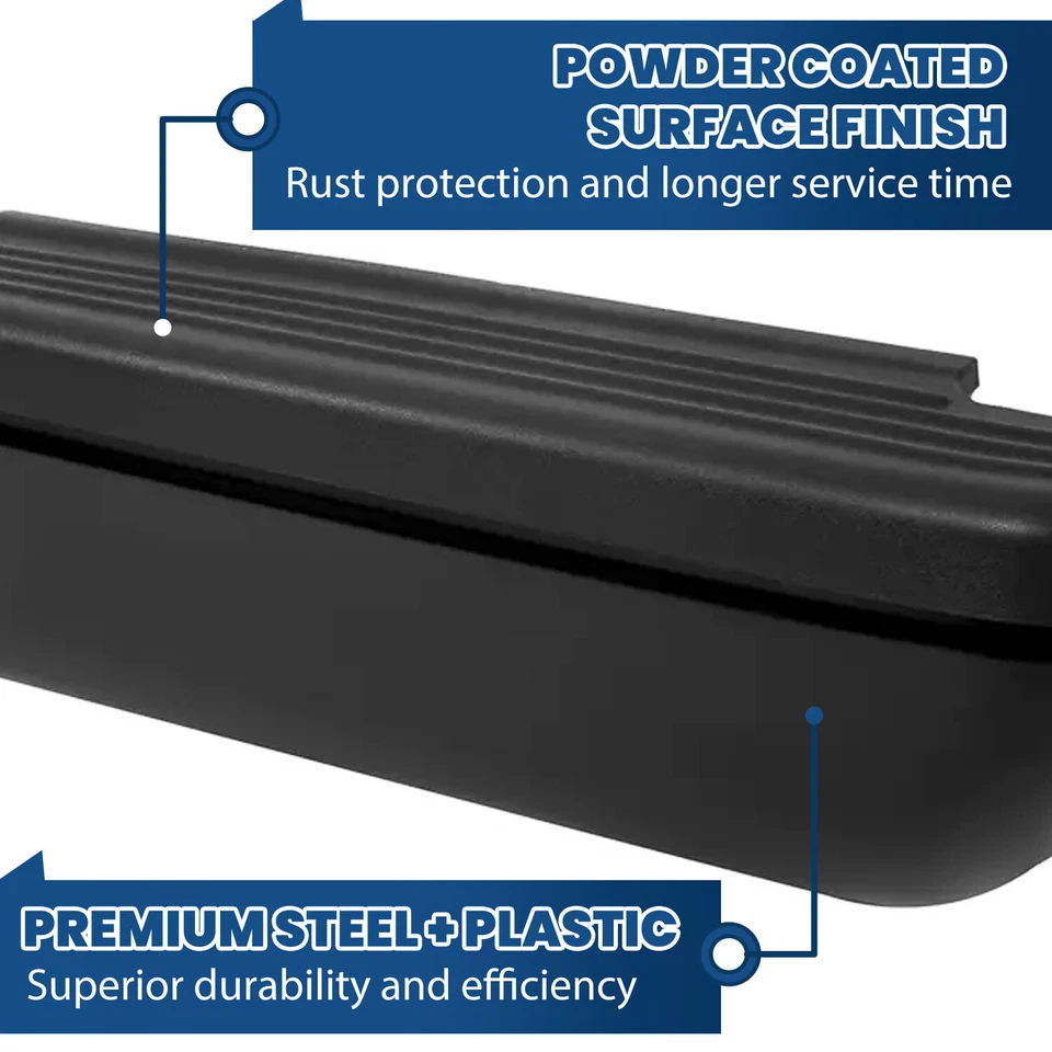 For Dodge RAM 1500 2500 3500 Pickup 94-02 Steel Rear Step Bumper Assembly Black - Image 3 of 4