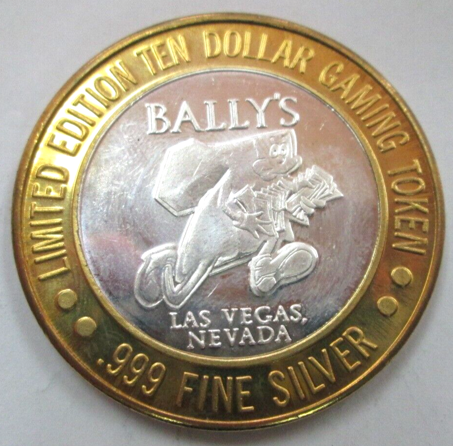 999 fine silver limited ed ten dollar gaming token Las Vegas