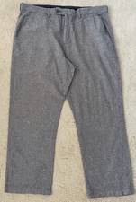 Samuel Windsor Mens Grey Casual  Linen Feel Trousers Chinos Cotton Size 40s