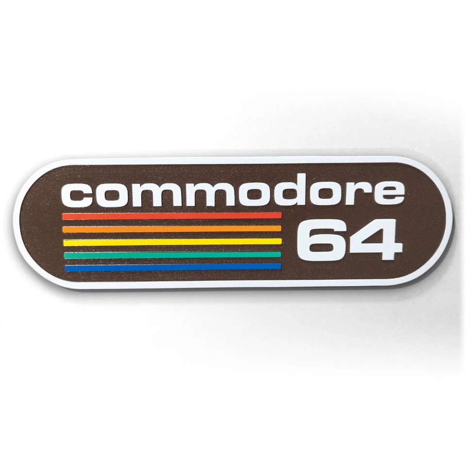 🖥️ Commodore 64 徽标标志 – 数控雕刻木质视频游戏墙艺术装饰 — 第 2/4 张图片