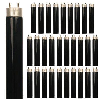 30Pack T8 Fluorescent Tube Light Bulb, Black Light Blue, 10W, Cobalt Blue, G13
