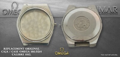 REPLACEMENT CAJA/CASE  ORIGINAL OMEGA CON PLEX, 166.0214 CAL. 1012