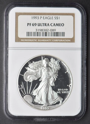 1993-P Silver Eagle NGC PF69 Ultra Cameo $1 - COINGIANTS -