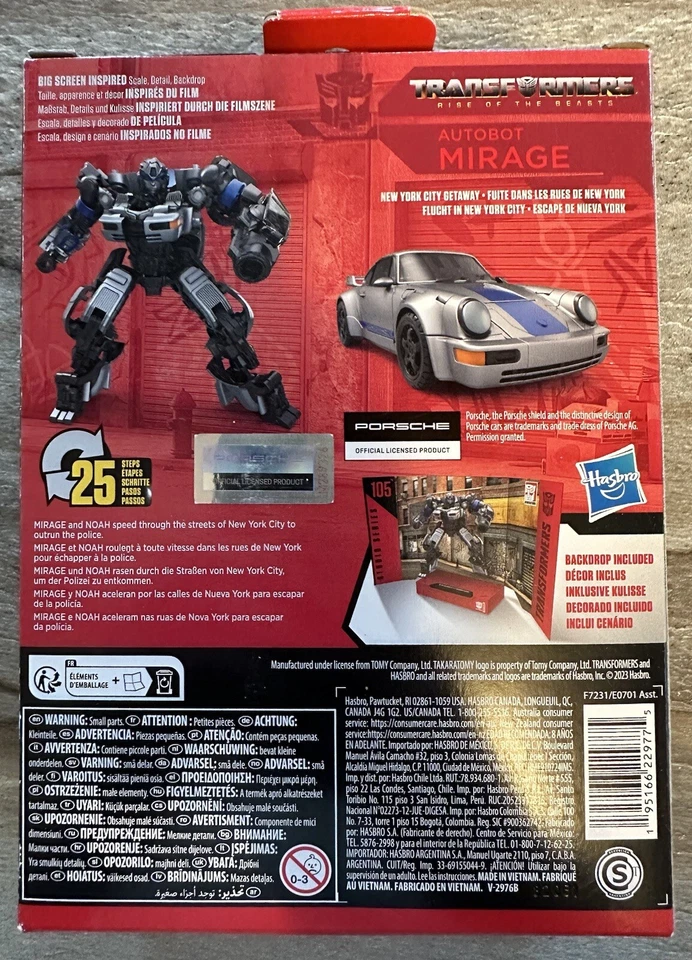 Transformers Studio Series ss-105 Rise of the Beasts MIRAGE Porsche Jazz NEW - Image 2 of 2