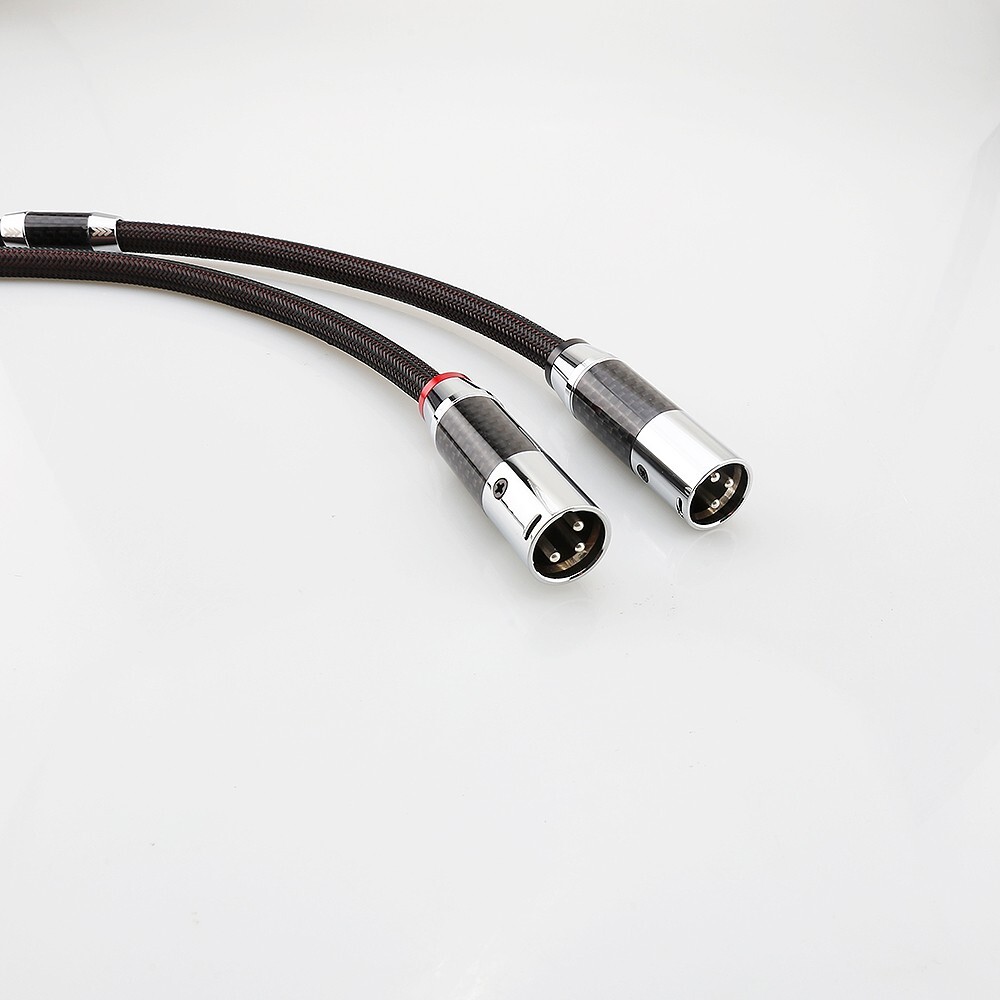 Pair Hi-end Solid Pure Silver RCA to XLR Male Female Audio Interconnect Wire