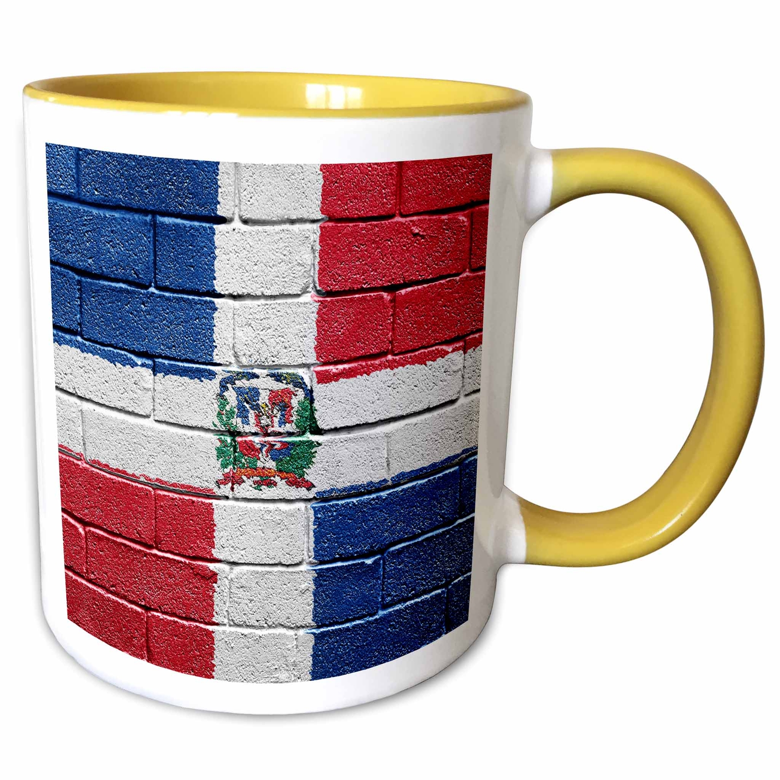 3dRose National flag of Dominican Republic painted onto a brick wall ...