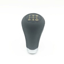 Black Leather Car 5 Speed Gear Shift Knob Stick Manual Shifter Lever Accessory