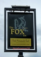 PHOTO  BRIDGNORTH TTHE FOX INN (4) - SIGN CLOSE-UP 46 HOSPITAL STREET THIS WAS T