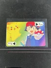 Ash & Pikachu - 1999 Pocket Monster Pokémon Vintage Poker Card Holo Back