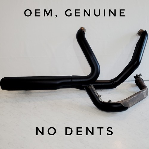 OEM 17-2025 Harley-Davidson Touring Exhaust Headers Pipe Heat Shields Black Set - Foto 2 di 16