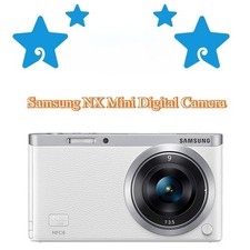 Samsung NX Mini Digital Camera w/ NX-M 9mm Zoom lens 20.5MP Built-in Flash White
