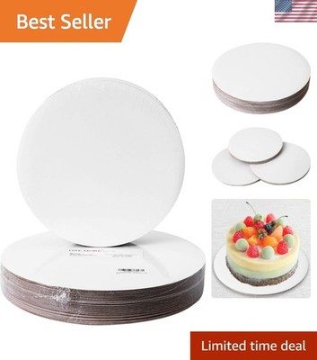 25pcs] 10'' White Cakeboard Round,Disposable Cake Circle Base Boards Cake Card...