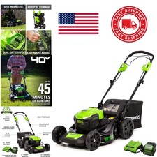21 Inch Self Propelled Lawn Mower with 5.0Ah ...