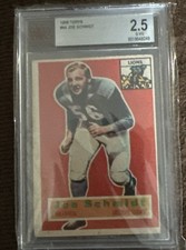 1956 Topps - Joe Schmidt #44 (RC) BVG 2.5