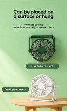 USB Rechargeable Mini Cooling Fan Clip On Desk Table Office Stroller Camping Gym