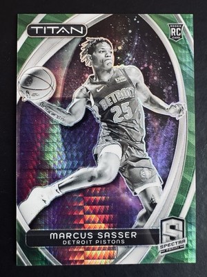 2023-24 Panini Spectra - Green Hyper Prizm - #49 Marcus Sasser /75 - Detroit
