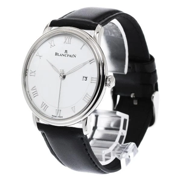Blancpain — Blancpain Villeret Ultraplate 6651-1127-55B 40mm SS White Dial Date Watch #C3125