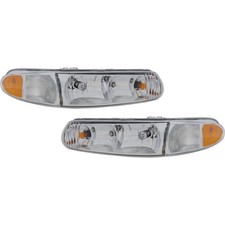 Driver And Passenger Side Headlight For Buick Century 1997-2005 Halogen W Bulbs
