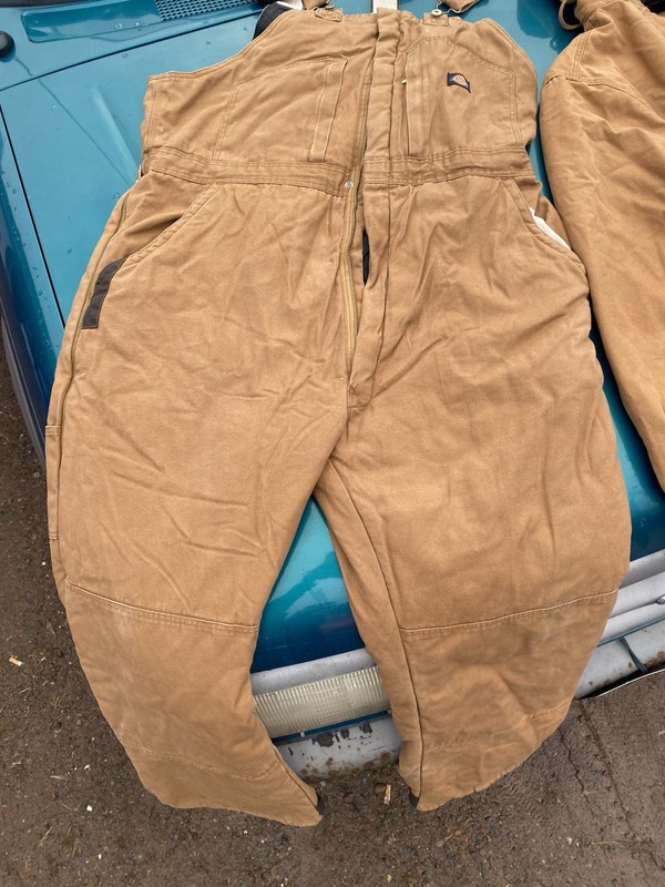 Dickies Brown Insulated Work Bib Overalls Coveralls - Unisex