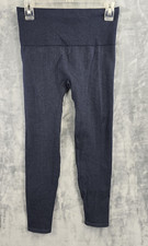 SPANX Look At Me Now Seamless Leggings Women's Black Ribbed Waist Shaping Large