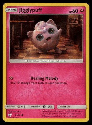 Jigglypuff 14/18 Common Detective Pikachu Pokemon Holo Lightly Played