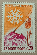 5D1-Timbre France YT  1306 neuf ** année 1961 "le mont d'or"