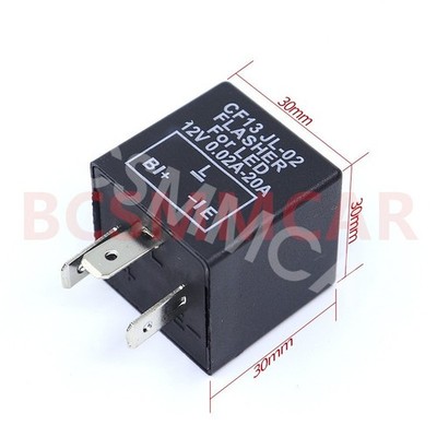 12 V 3 Pin LED Flasher Relay Unit Adjustable For Car Turn Signal Light Indicator