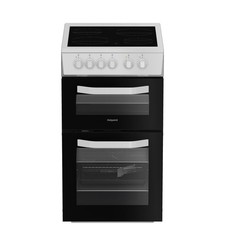 Image of Hotpoint 50cm Electric Cooker - White HTE5VCW