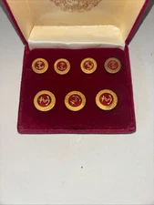 Gold rimmed anchor buttons from UK London Badge & Button Co. with Braiding.