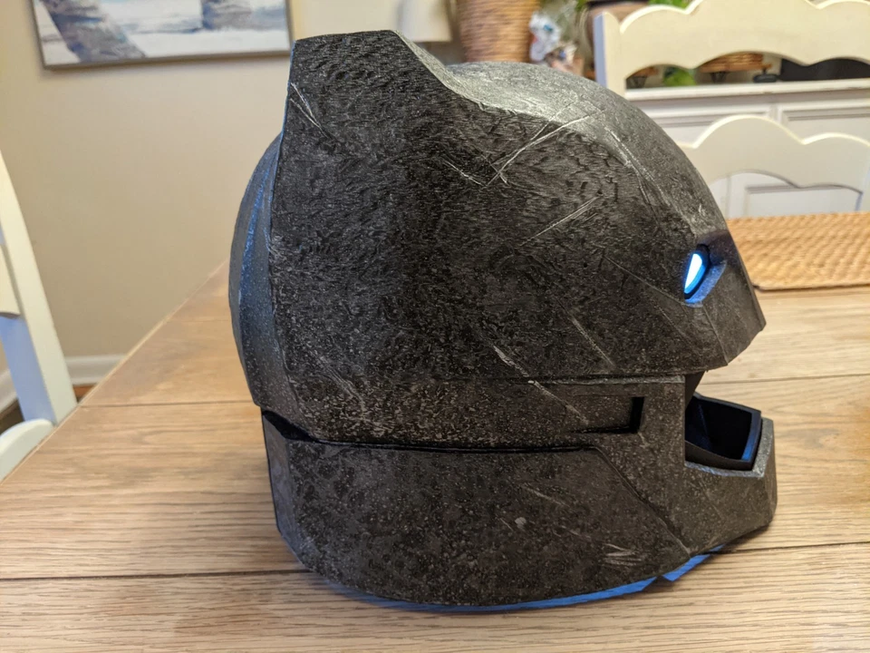 Batman v Superman Armored Batman Cosplay Cowl Mask with LED Eyes - Image 2 of 4