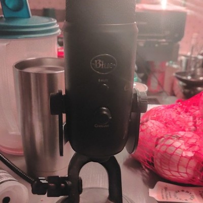 Blue Yeti Black USB Desktop Microphone w/ Stand, Mute Button, Volume Control