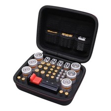 LTGEM Battery Organizer Storage Case with Tester for AA AAA Button Black