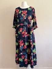 Stylish Mum Dress Womens UK 16 Breastfeeding/Nursing Multi Floral Milky Moon